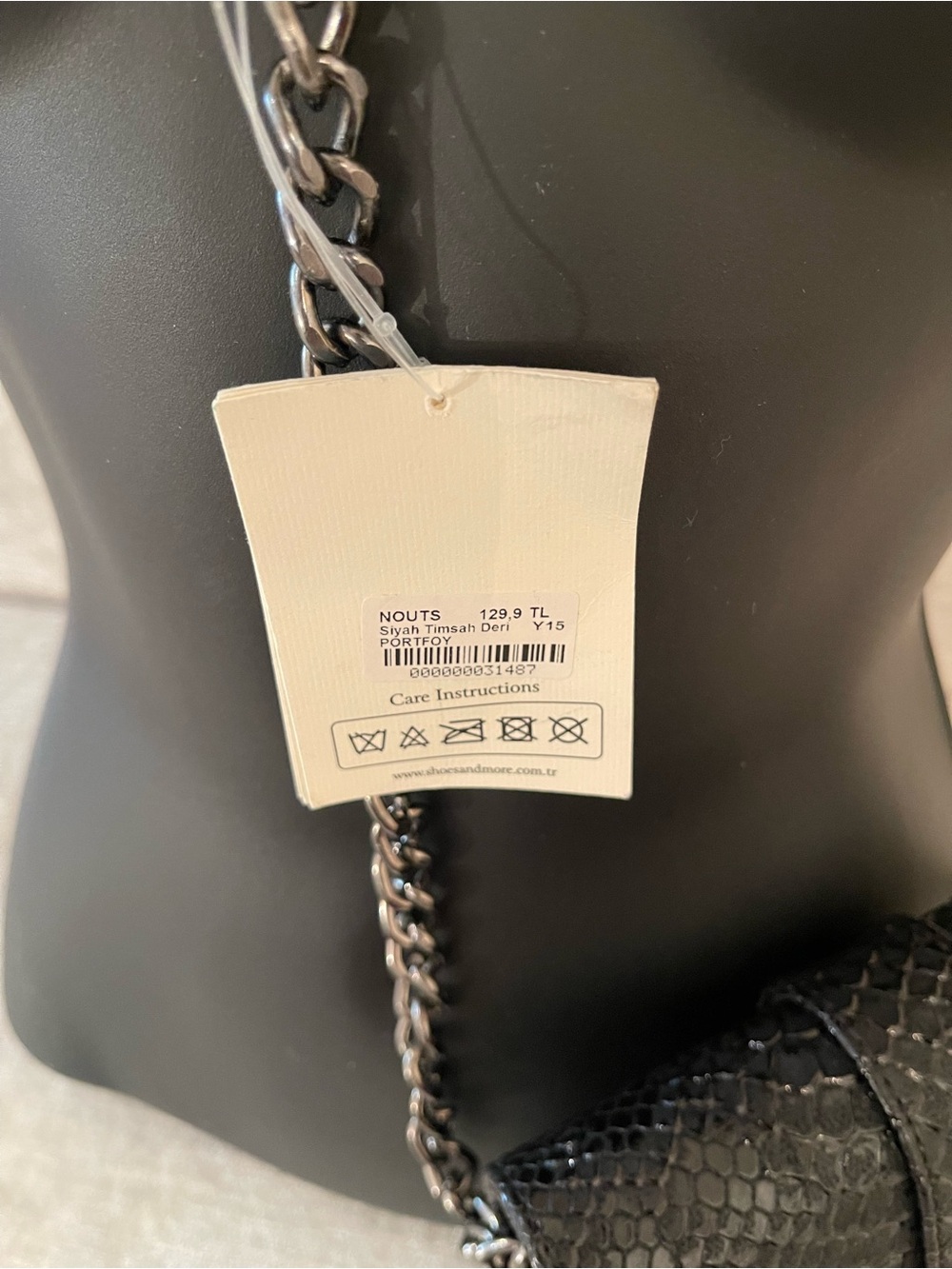 Black Chain-Strap Crossbody Bag new with tags - Picture 3 of 8